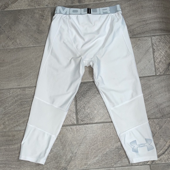 Under Armour Boys HeatGear Fitted 3/4 Leggings, Youth XL - Picture 3 of 3